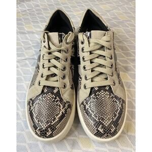 GEOX “Respira” 5.5 Leather Snakeskin Sneaker Breathable Waterproof Sole Italy